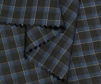 Haute qualité 39.6% bambou 57.9% Polyester 2.5% Spandex 140-145gsm fil teint tissu de chemise tissé à carreaux
