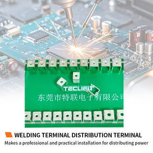 PCB Soldered Terminals Durable Brass Solder High Qualtity M4 4 pins TLS4496 PCB Connector Metal Pin Terminal <strong>Block</strong>