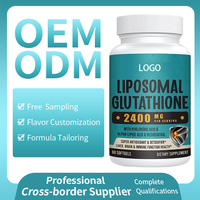 Capsules de L-Glutathion 2400mg en gélules molles, véganes, antioxydantes, complément beauté, 60 unités, pour éclaircir la peau et détoxifier les adultes