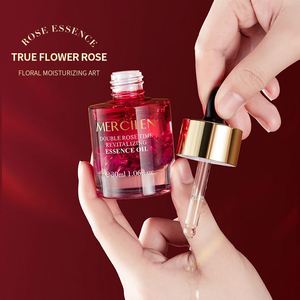 Etichetta privata 30ml di olio di Rose viso a base di erbe vegane Anti-invecchiamento siero sbiancante olio di rosa squalano rassodante pelle Anti-rughe - Product Image 6