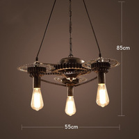 Lampe suspendue à LED en forme de tuyau steampunk avec style industriel vintage, lustre loft, lampes nostalgiques