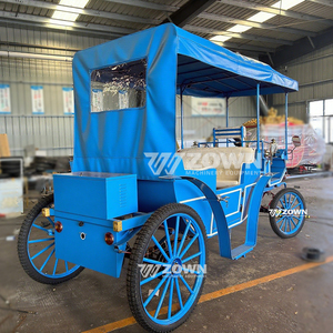 รถม้าชมวิวไฟฟ้า ZOWN สีน้ำเงิน หลังคาขนาดใหญ่ สำหรับงานแต่งงาน - Product Image 6