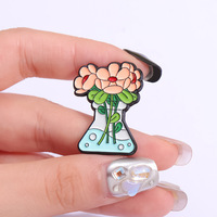 Plante fleurs tulipes roses épinglette broches bouton chemise personnalisée émail broche femmes broche avec émail doux broche