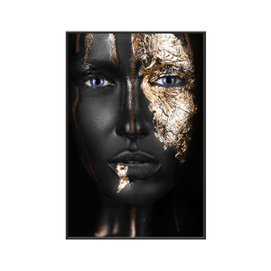 Quadro Moderno con Stampa di Donne Africane Belle in Nero, Dipinto a Olio su Tela con Cornice, Arte Murale di Ragazze Sensuali - Product Image 6