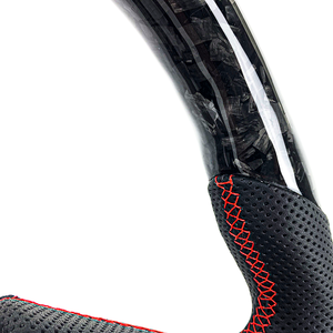 พวงมาลัยหนังคาร์บอนไฟเบอร์ฟอร์จแบบกำหนดเองสำหรับ H1 H3 - Product Image 2
