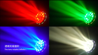 Projecteur LED RVBW 19x40W à tête mobile, effet faisceau et wash, zoom, contrôle de pixel unique, DMX512, activé par le son, pour scène, concert et location
