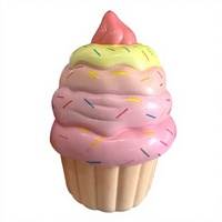 Jouet Squishy Mignon en Forme de Cupcake, à Remontée Lente, en Gelée, Anti-Stress, Cadeau Fidget pour Étudiants et Bureau, en Matériau PU, Unisexe