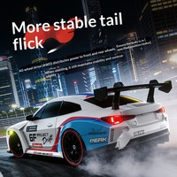 Voiture de course électrique RC 4x4 haute vitesse à l'échelle 1:24 pour usage intérieur avec lumières, modèle de compétition 2.4G, jouet pour 0-24 mois