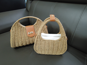 Borsa da <span class=keywords><strong>donna</strong></span> estiva da spiaggia borsa da Shopping fatta a mano in paglia borsa da viaggio in paglia mini borsa - Product Image 4