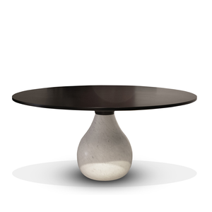 Table <span class=keywords><strong>à</strong></span> <span class=keywords><strong>manger</strong></span> Runxi de style italien minimaliste de luxe, base en marbre naturel, plateau en métal, forme de goutte d'eau, Aqua <span class=keywords><strong>Roche</strong></span> <span class=keywords><strong>Bobois</strong></span> - Product Image 5