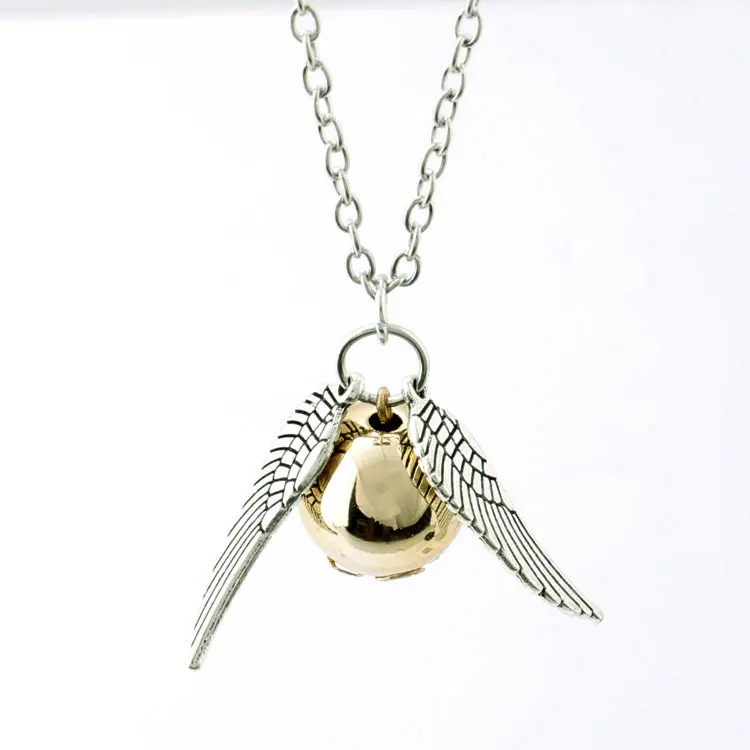 Wholesale fashion popular Deathly Hallows Golden Snitch Necklace for gift