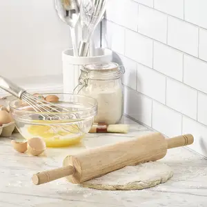 Mini rouleaux à pâtisserie classiques en bois de 17.75 pouces