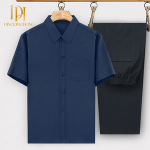 Lässiges Sommer outfit für ältere Männer mittleren Alters 60-70-80 Jährige Lose Eisse ide <span class=keywords><strong>Opa</strong></span> Shirt Set Papas bequeme Kleidung - Product Image 3