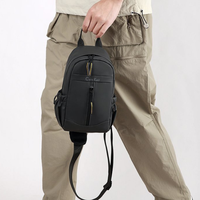 Sac de poitrine pour homme avec logo personnalisé, sac bandoulière imperméable, sac de voyage tendance, livraison rapide en 7 jours pour la vente en gros