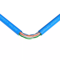 Kabel LAN Cat6 dengan Selubung PVC 1000FT Kecepatan Tinggi UTP Konduktor Tembaga Biru Kabel Jaringan Stabil untuk Kabel Komunikasi