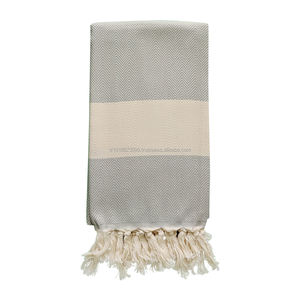 Herringbone Classic Pestemal Turkish <b>Towels</b> <b>Hamam</b> <b>Towels</b> Wholesale - Blanket Navy Classic Collection - Product Image 6