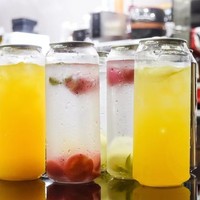 Boîte en PET transparente de qualité alimentaire, écologique et jetable, avec couvercle à languette, pour soda, jus, lait, thé, café, avec logo personnalisé