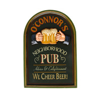 Panneau de pub en bois personnalisé Décoration murale de bière vintage Panneaux en bois antiques faits à la main