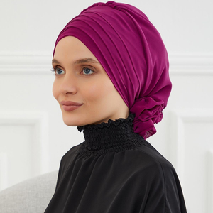 MOTIVE FORCE Turban instantané au design simple, <span class=keywords><strong>bonnet</strong></span> léger en mousseline, foulard turban pour femmes, couvre-chef turban - Product Image 1