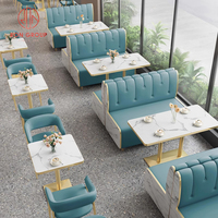 Ensemble Canapé et Banquette de Restaurant/Café en Marbre, Table et Chaises pour Établissements Horeca