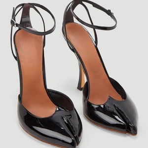 Sandalias de tacón alto para mujer con punta abierta, estilo personalizado, con hebillas en el tobillo, zapatos de tacón de aguja, talla 45, ajuste ancho - Product Image 5