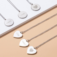 PYD Life personnalisé mode femmes accessoires Sublimation blanc coulissant rond pendentif collier pour les cadeaux de fête des mères