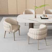 Chaise de salle à manger italienne moderne et minimaliste, chaise de conférence de luxe en cuir pour la maison, chaise de coiffeuse haut de gamme