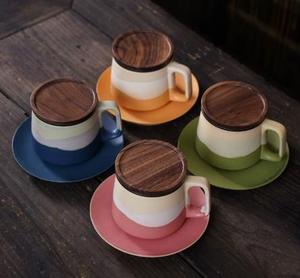 Tasse en céramique haut de gamme de Shanghai couverture de tasse à café à <span class=keywords><strong>double</strong></span> paroi créative classique pour la réunion annuelle de la société de bureau personnalisable - Product Image 5
