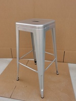 Tabouret de bar haut en métal moderne, chaise de bar Tolix noire de luxe en acier pour cuisine, style chaise de café en fer