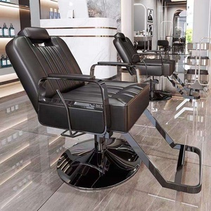 เก้าอี้ตัดผมไฮดรอลิกแบบวินเทจสำหรับร้านทำผม K Hairdressing เฟอร์นิเจอร์ร้านเสริมสวย เก้าอี้ตัดผมและจัดแต่งทรงผมสำหรับร้านซาลอนและร้านตัดผมชาย - Product Image 1