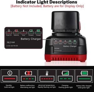 Chargeur de remplacement 19,2 V C3 pour outil électrique Craftsman 140152004 <span class=keywords><strong>DieHard</strong></span> XCP 9,6 V à 19,2 V, chargeur de batterie Li-ion Ni-CD Craftsman - Product Image 3