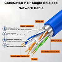 Câble réseau LAN blindé FTP Cat6 OEM d'usine, boîte de 305 m (1000 pi), cuivre nu, blindé Cat6A Cat6E F/UTP, entièrement en cuivre CCA