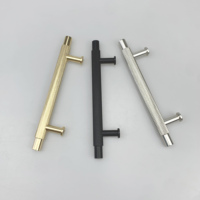 Poignée de meuble moletée de luxe en alliage d'aluminium D1200, laiton, or, argent, noir, pour extérieur, hôtel, chambre, cuisine, commode, villa
