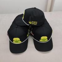 Casquettes de golf personnalisées Gorras 5 panneaux avec découpe laser, patch en caoutchouc estampé, profil haut, imperméables en nylon et polyester, style trucker