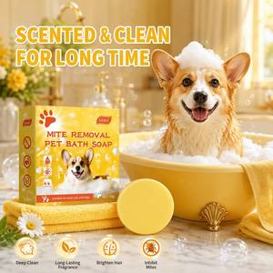 สบู่อาบน้ำสัตว์เลี้ยง Graci Hot Sale 70 กรัม สบู่กำจัดไรฝุ่นสำหรับสุนัขและแมว ทำความสะอาดล้ำลึก บำรุงขนให้เงางาม ขายส่ง รับผลิตแบบ OEM ODM - Product Image 1