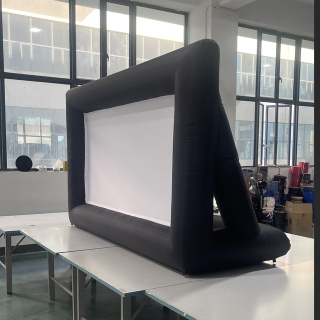 OEM PVC Inflatable Movie Screen Outdoor Home Theater Backyard Pool Movie Events with Air Blower System 20 16 Feet PVC