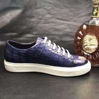 Chaussures pour hommes de haute qualité, baskets en cuir de crocodile véritable, chaussures décontractées, baskets, Chaussures-Homme, chaussures pour hommes