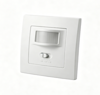 Détecteur infrarouge PIR encastré 160 220-240V Max 800W Incandescent 400W Économie d'énergie Intérieur Lux et temps réglables