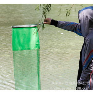 กรงตกปลาพับได้ทรงสี่เหลี่ยม Jiangyue ขนาด 17x30 17x40 ตาข่ายโพลีเอทิลีน ถุงใส่ปลาสด อุปกรณ์ตกปลาสำหรับใช้งานกลางแจ้ง - Product Image 3