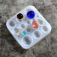 Moule en silicone pour bijoux en résine, moule à gouttelettes, moule à gemmes, moule à anneaux, moule à miroir, utilisé pour la création artisanale DIY