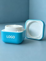 Conteneur cosmétique en plastique mat personnalisé avec logo couleur, emballage unique pour crème, pots pour gommage au sucre et beurre corporel