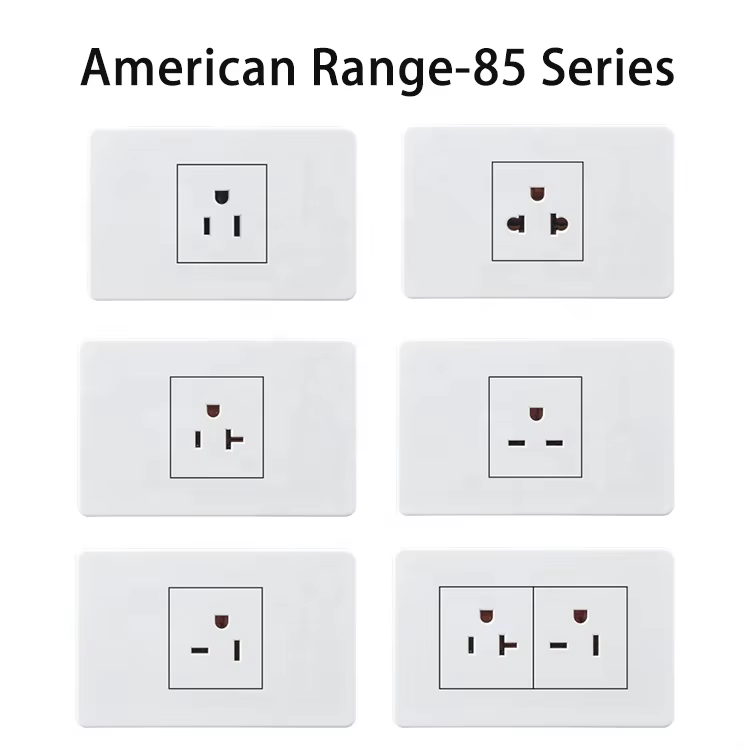 VNX Durable Hot Sale New Design Good Quality Modern 15A Us Standard Wall Socket Switch