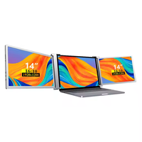 Moniteur portable multi-écrans OEM 14'' - Extension d'écran triple pour ordinateur portable, double écran pour jeux et usage professionnel
