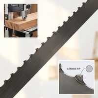Lames de scie à ruban industrielles EJ à faible vibration, à pointe en carbure, 3/4"x93", pour le sciage du bois dur, finition lisse, pour scie à ruban verticale