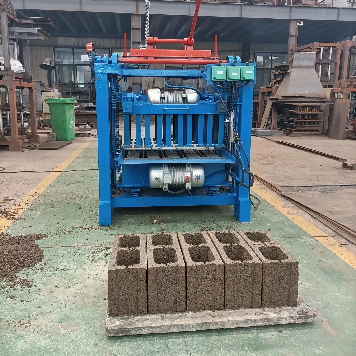 Máquina para fazer blocos de concreto 4-35A mini máquina de blocos de cimento