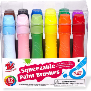 Đồ Dùng Nghệ Thuật Bán Chạy <span class=keywords><strong>12</strong></span> Chai 24Ml Có Thể Giặt Được Áp Phích Ngón Tay Lỏng Sơn Vẽ Nghệ Thuật Cho Nghệ Sĩ - Product Image 2