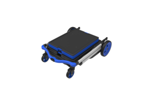 Carrito Plegable de Doble Capa de Grado Comercial, Material PP, Estructura de Cuatro Ruedas, Plataforma, Cestas Extraíbles, Ruedas, Se Acepta OEM/ODM - Product Image 5