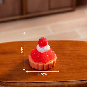 Coque de téléphone 3D DIY Accessoires de pince à cheveux Gâteau dessert aux fruits simulé avec colle à la crème Petits breloques en résine pour la rentrée des classes - Product Image 5