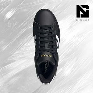 <span class=keywords><strong>Adidas</strong></span> Wmns Grand <span class=keywords><strong>Court</strong></span> <span class=keywords><strong>2.0</strong></span> 'สีดำสีขาว' รองเท้าสีขาวทองเมทัลลิกแบบผูกเชือกรองเท้าผ้าใบทรงกลมรองเท้าสเก็ตบอร์ด - Product Image 4