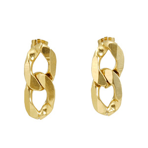 Zogxin Gold Geometric Hoop Earrings 18K Electroplated Titanium Steel Fashion Statement Jewelry For Women - Product Image 5